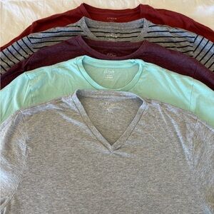 J.Crew Men’s Large tee shirt crew and v neck
Set of 5 shirts